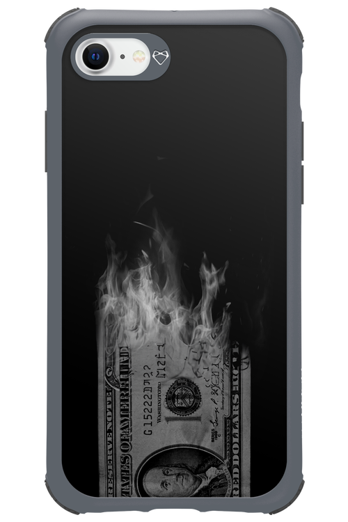 Money Burn B&W - Apple iPhone 7