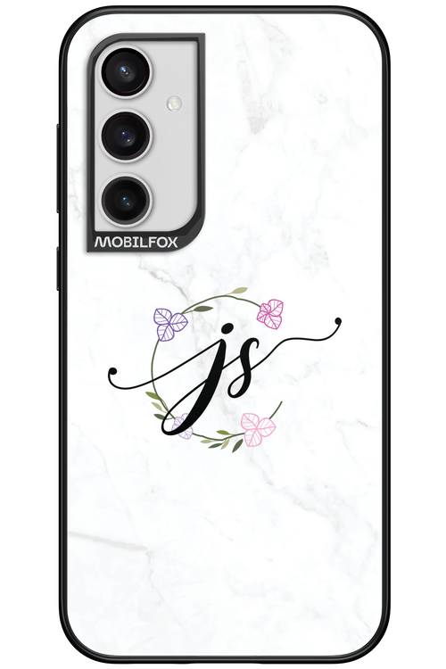 JS Monogram White - Samsung Galaxy S23 FE