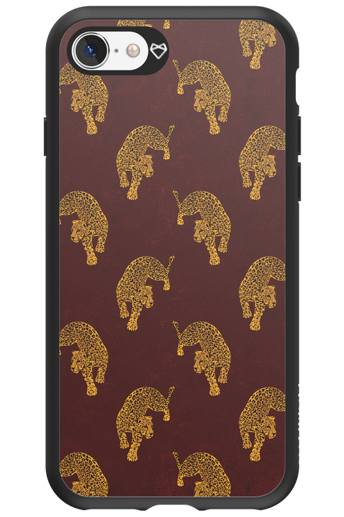 Burgundy Leopard Pattern - Apple iPhone SE 2020