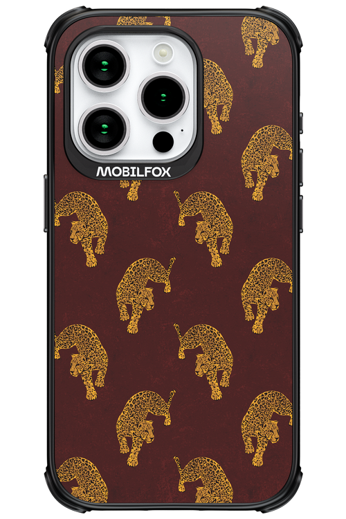 Burgundy Leopard Pattern - Apple iPhone 15 Pro