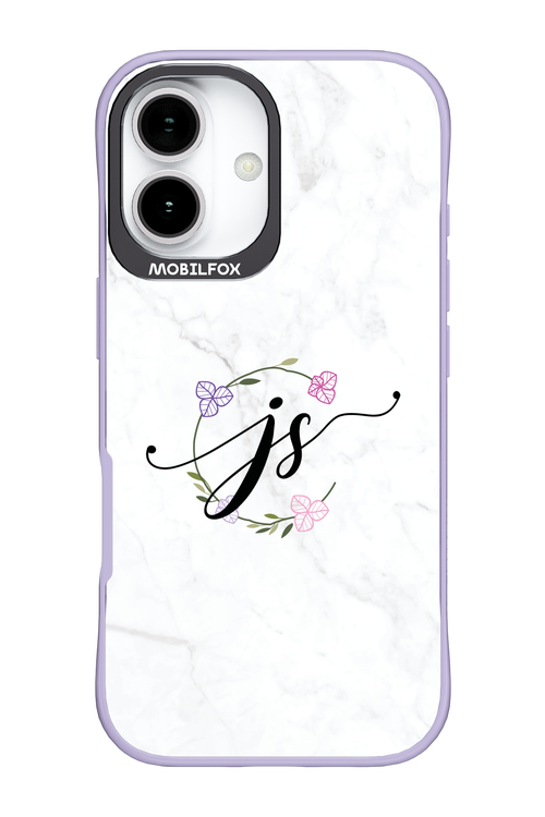 JS Monogram White - Apple iPhone 17