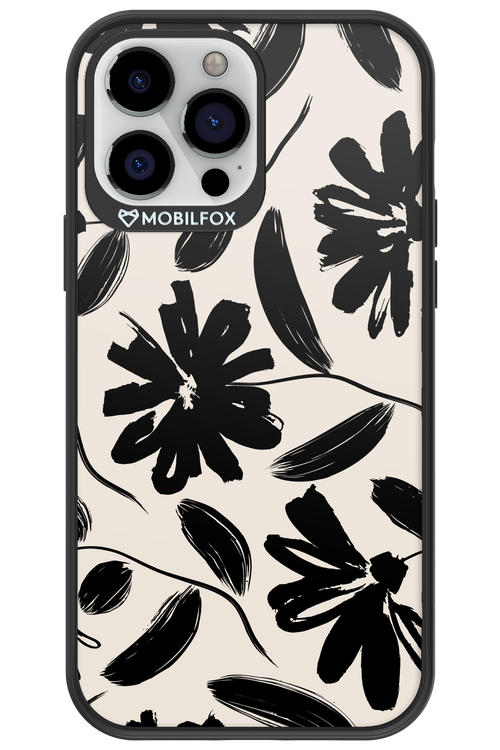 Monochrome Flowerss - Apple iPhone 13 Pro Max