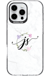 JS Monogram White - Apple iPhone 16 Pro Max