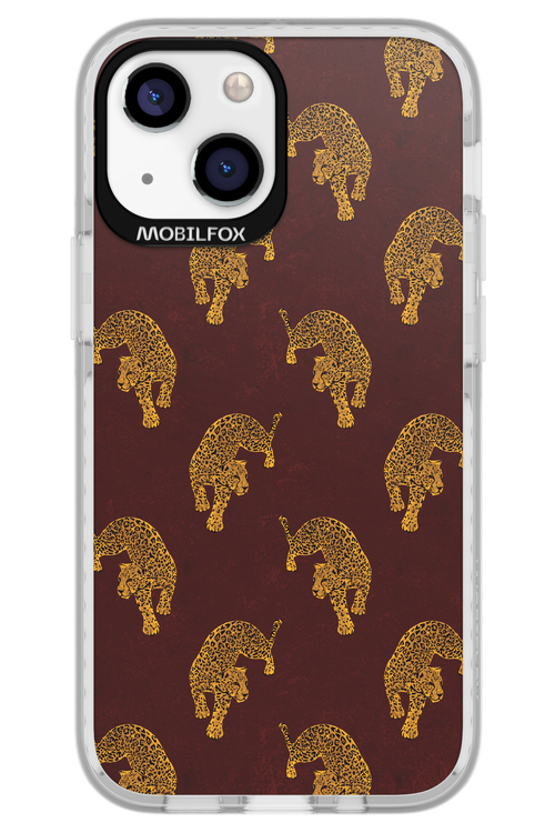 Burgundy Leopard Pattern - Apple iPhone 13 Mini