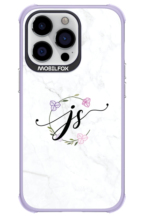 JS Monogram White - Apple iPhone 13 Pro