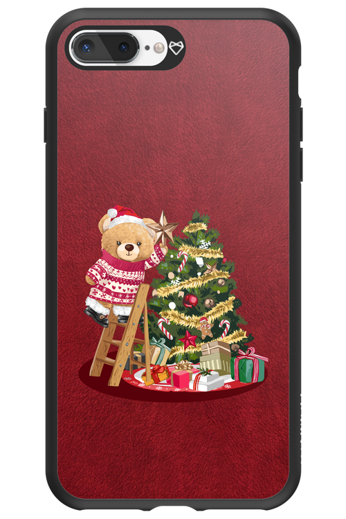 Christmas Bear (Burgundy) - Apple iPhone 8 Plus