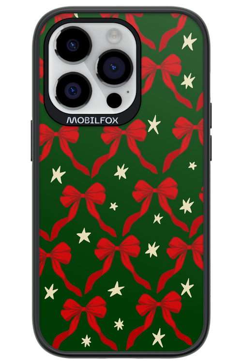 Bow & Stars (Green) - Apple iPhone 14 Pro