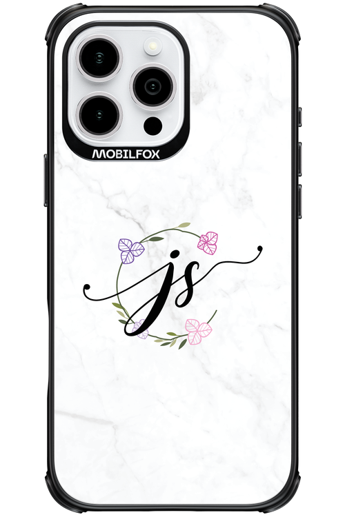 JS Monogram White - Apple iPhone 16 Pro Max