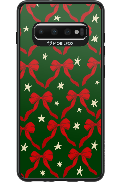 Bow & Stars (Green) - Samsung Galaxy S10+