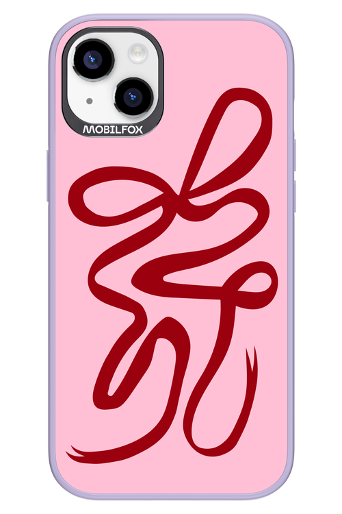 Burgundy Bow - Apple iPhone 14 Plus