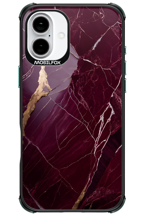 Burgundy Marble - Apple iPhone 16 Plus