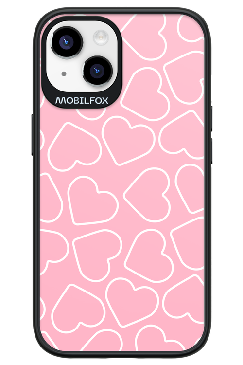 Line Heart Pink - Apple iPhone 14