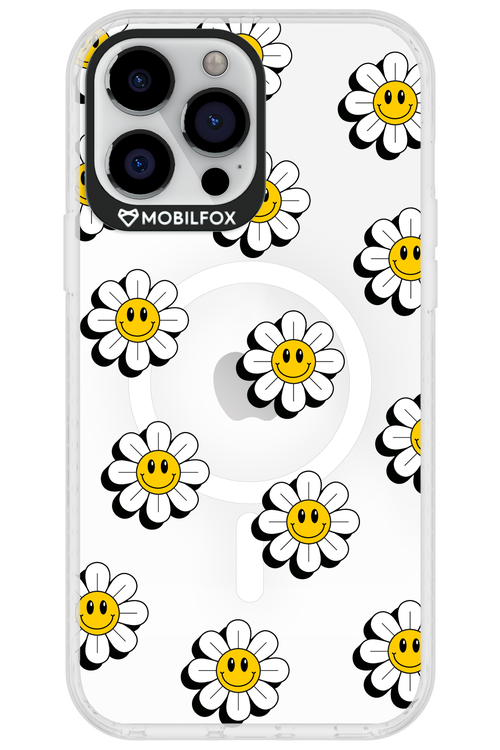 Smiley Flowers Transparent - Apple iPhone 13 Pro Max