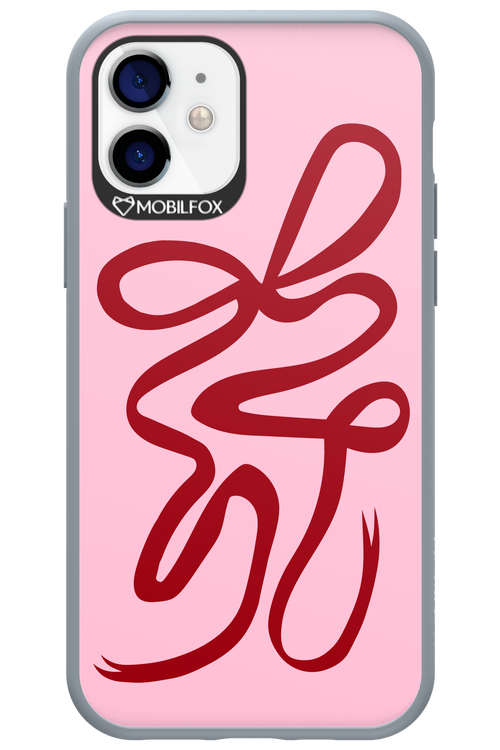 Burgundy Bow - Apple iPhone 12