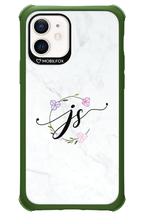 JS Monogram White - Apple iPhone 12