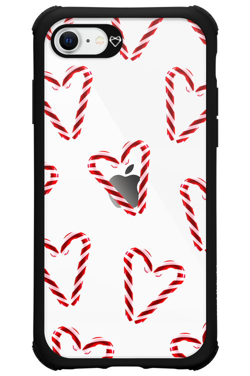 Candy Cane Hearts - Apple iPhone SE 2020