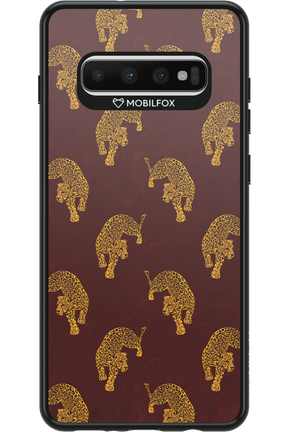 Burgundy Leopard Pattern - Samsung Galaxy S10+