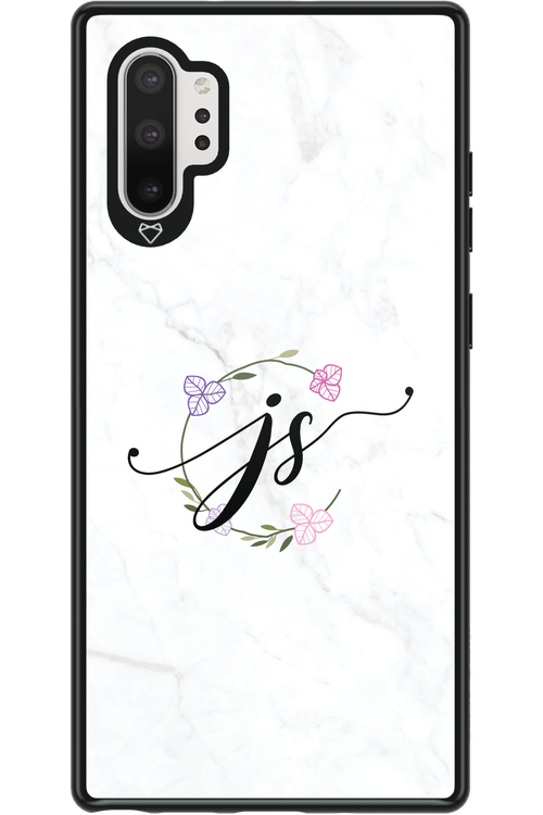 JS Monogram White - Samsung Galaxy Note 10+