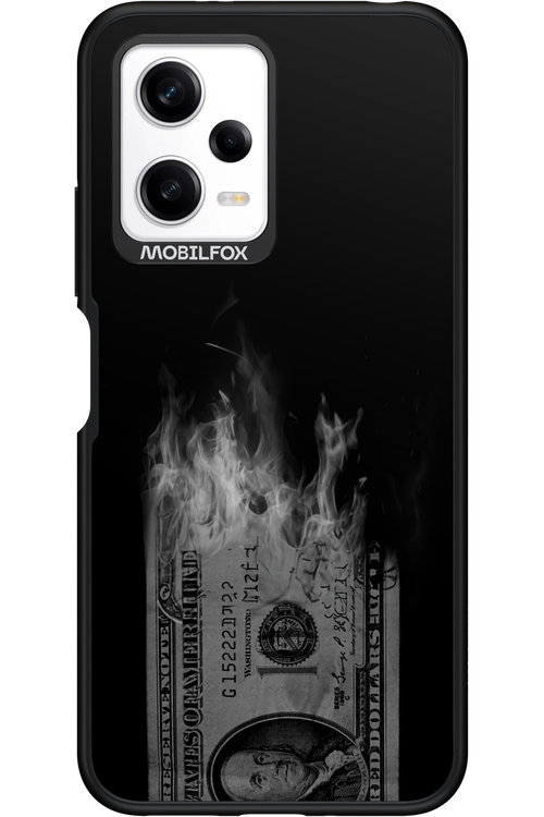 Money Burn B&W - Xiaomi Redmi Note 12 5G