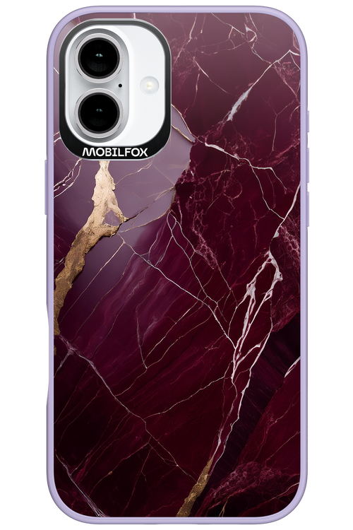 Burgundy Marble - Apple iPhone 16 Plus