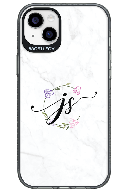 JS Monogram White - Apple iPhone 14 Plus