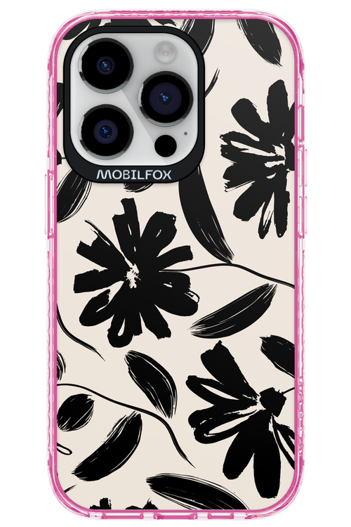 Monochrome Flowerss 2.0 - Apple iPhone 14 Pro