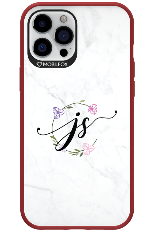 JS Monogram White - Apple iPhone 12 Pro Max