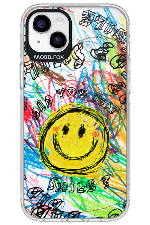 Crayon Smiley Colorful - Apple iPhone 14 Plus