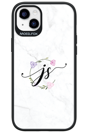 JS Monogram White - Apple iPhone 14 Plus