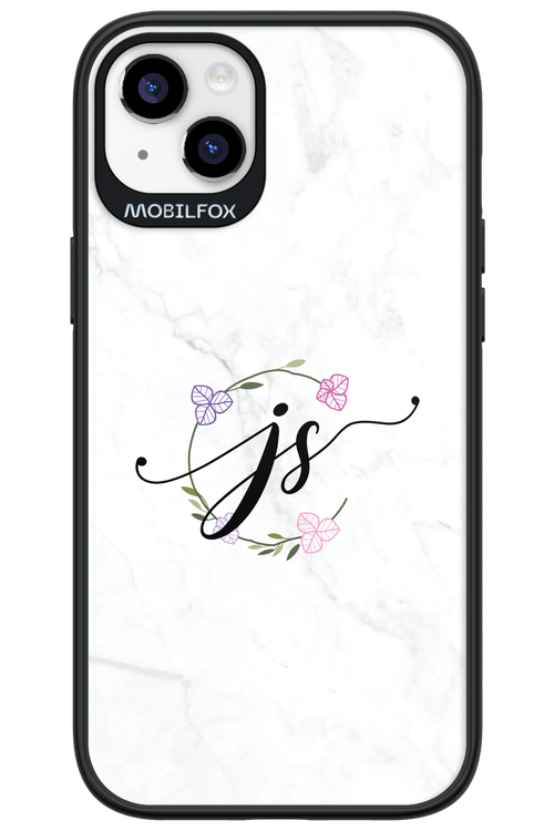 JS Monogram White - Apple iPhone 14 Plus