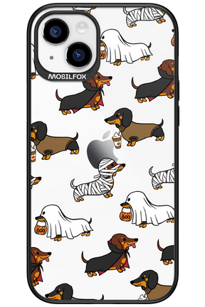 Scary Dachshund (Transparent) - Apple iPhone 15 Plus