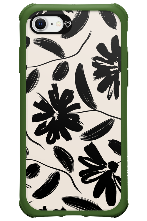 Monochrome Flowerss 2.0 - Apple iPhone 8