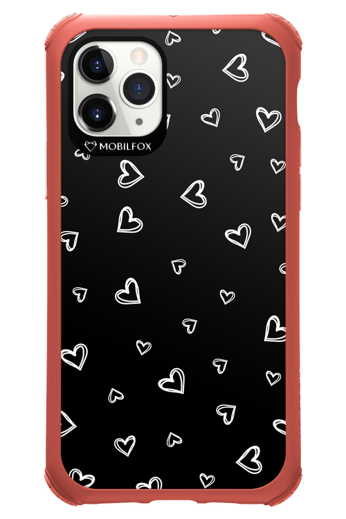 Monochrome Hearts 2.0 - Apple iPhone 11 Pro