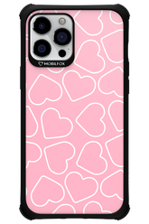 Line Heart Pink - Apple iPhone 12 Pro Max