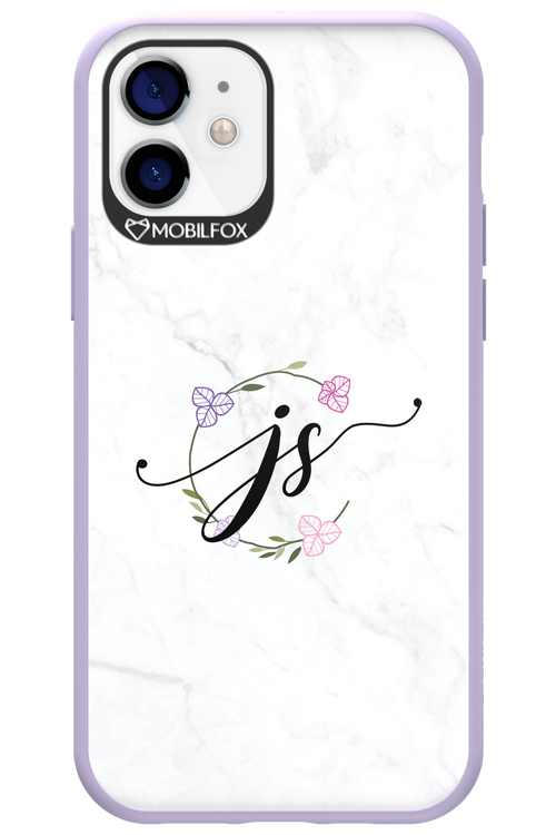 JS Monogram White - Apple iPhone 12