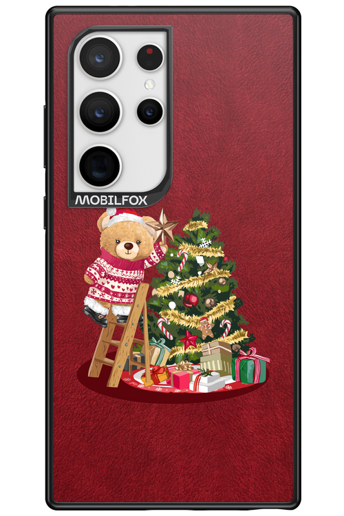 Christmas Bear (Burgundy) - Samsung Galaxy S24 Ultra