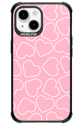 Line Heart Pink - Apple iPhone 15