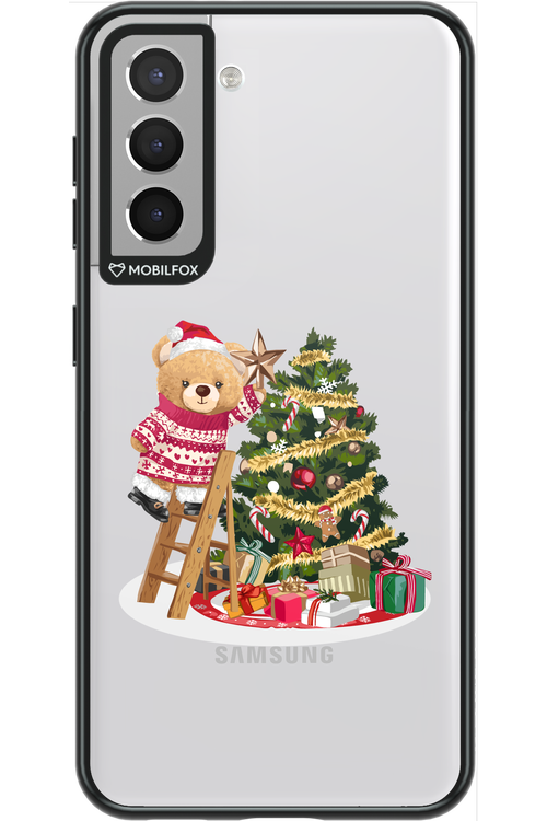 Christmas Bear (Transparent) - Samsung Galaxy S21