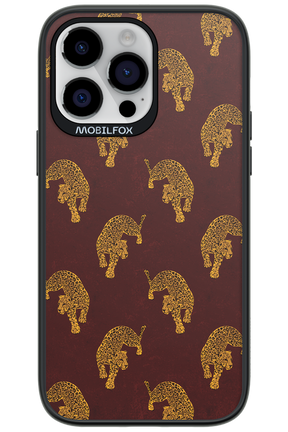 Burgundy Leopard Pattern - Apple iPhone 14 Pro Max