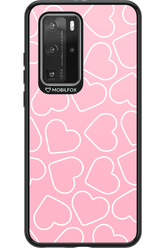 Line Heart Pink - Huawei P40 Pro