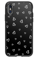Monochrome Hearts 2.0 - Apple iPhone X