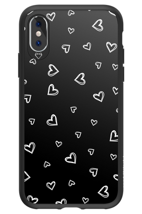 Monochrome Hearts 2.0 - Apple iPhone X