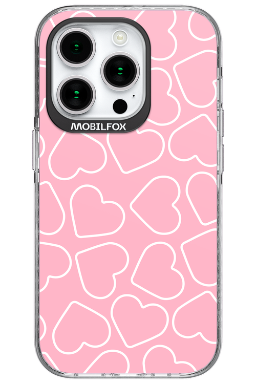 Line Heart Pink - Apple iPhone 15 Pro