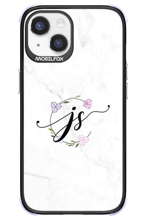 JS Monogram White - Apple iPhone 14