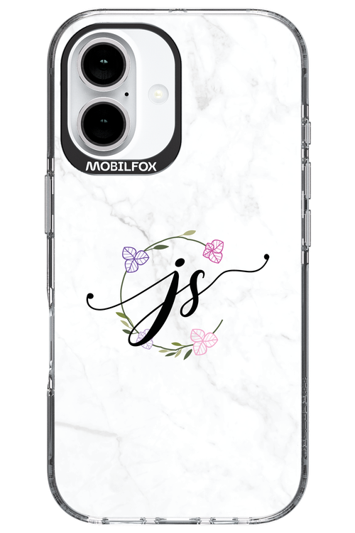 JS Monogram White - Apple iPhone 16