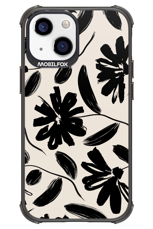 Monochrome Flowerss - Apple iPhone 13 Mini