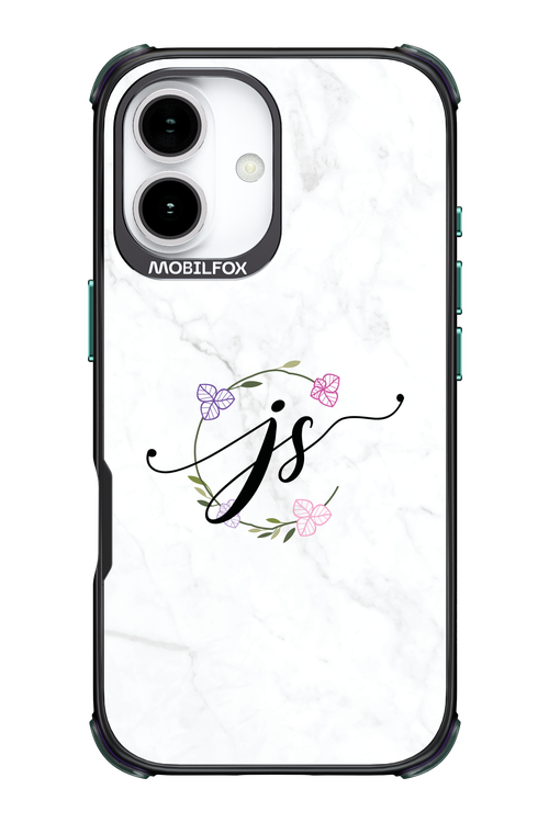 JS Monogram White - Apple iPhone 17