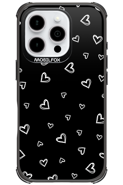 Monochrome Hearts 2.0 - Apple iPhone 16 Pro