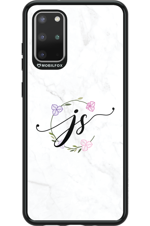 JS Monogram White - Samsung Galaxy S20+