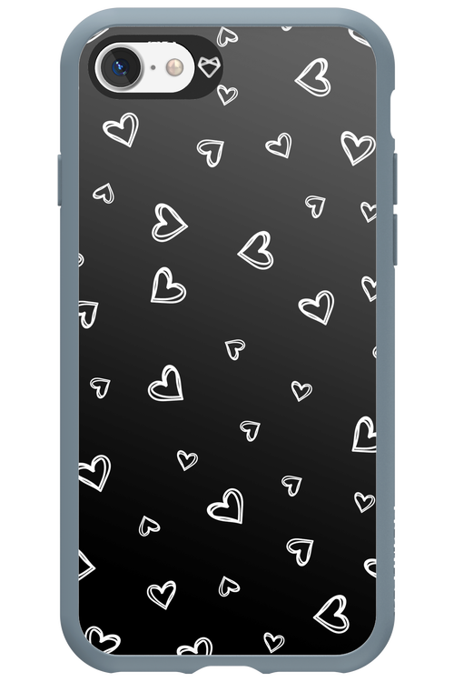 Monochrome Hearts 2.0 - Apple iPhone 7